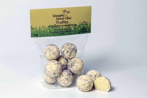 Truffes mit Ziegenfrischkäsefüllung